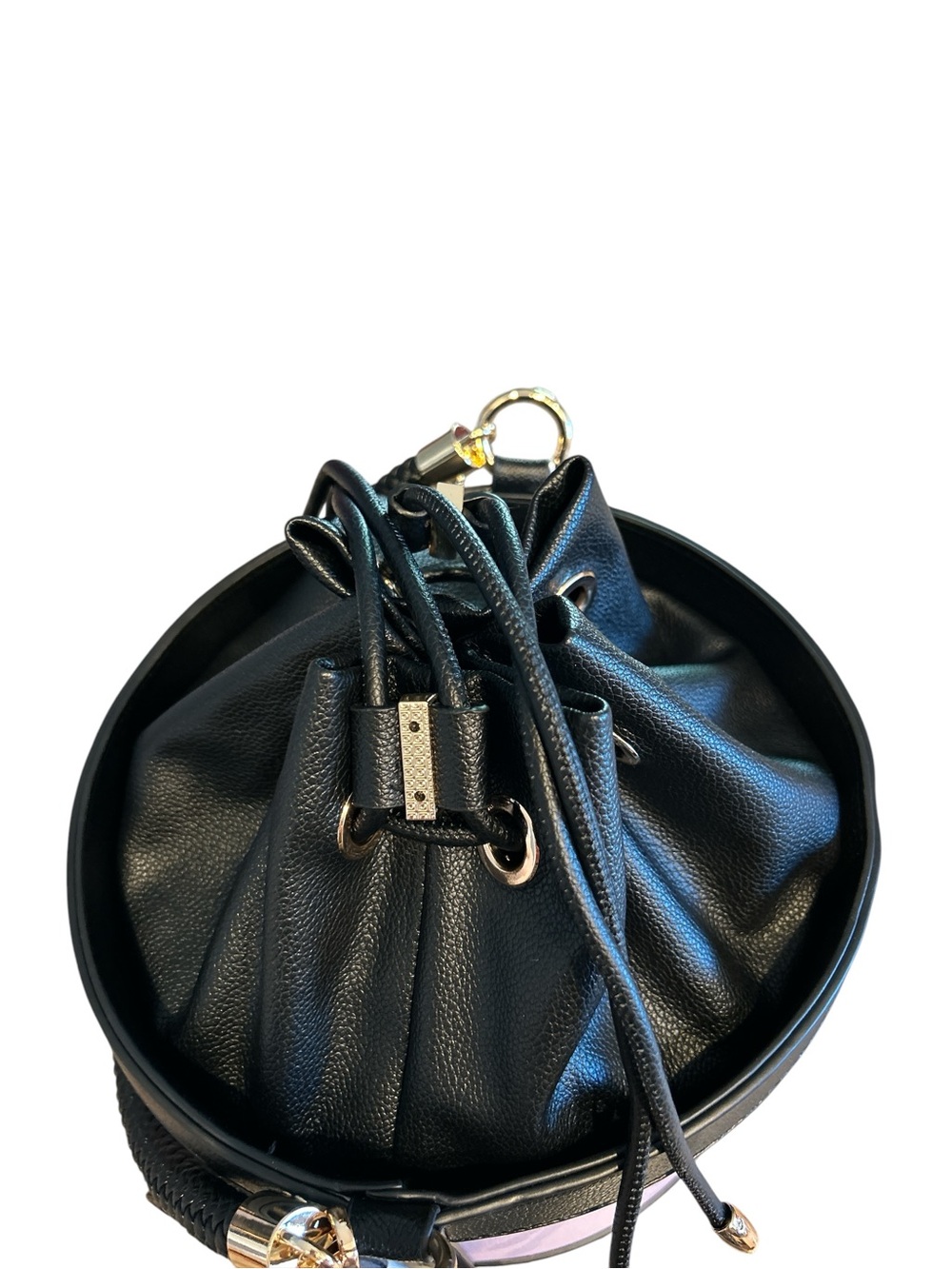 BUCKET Lavender & Black Bucket Shoulder Bag - Picture 3 of 6